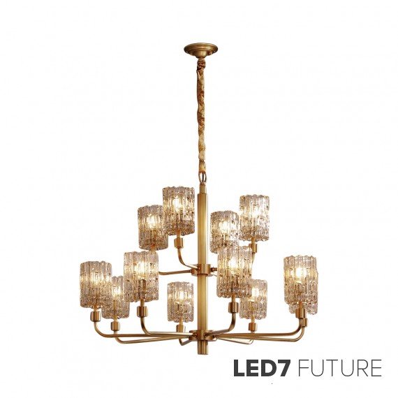 Loft Industry Modern - Gold Ice Chandelier